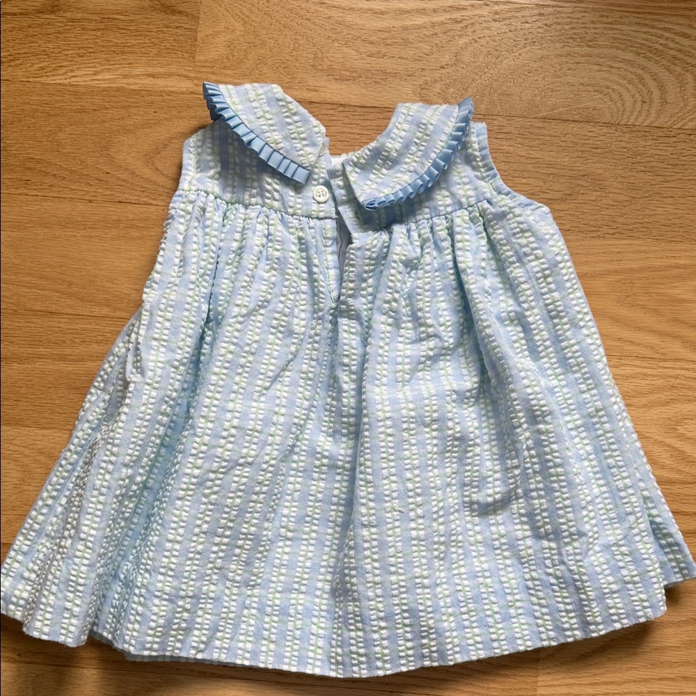 Blue and White Plaid Baby Dress - Picture 4 of 5